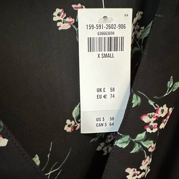 Abercrombie & Fitch Floral Wrap Dress XS - Picture 3 of 3